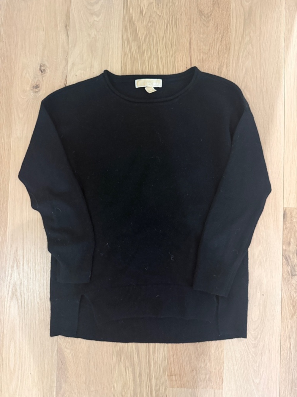 Black Crewneck Cashmere Blend Sweater